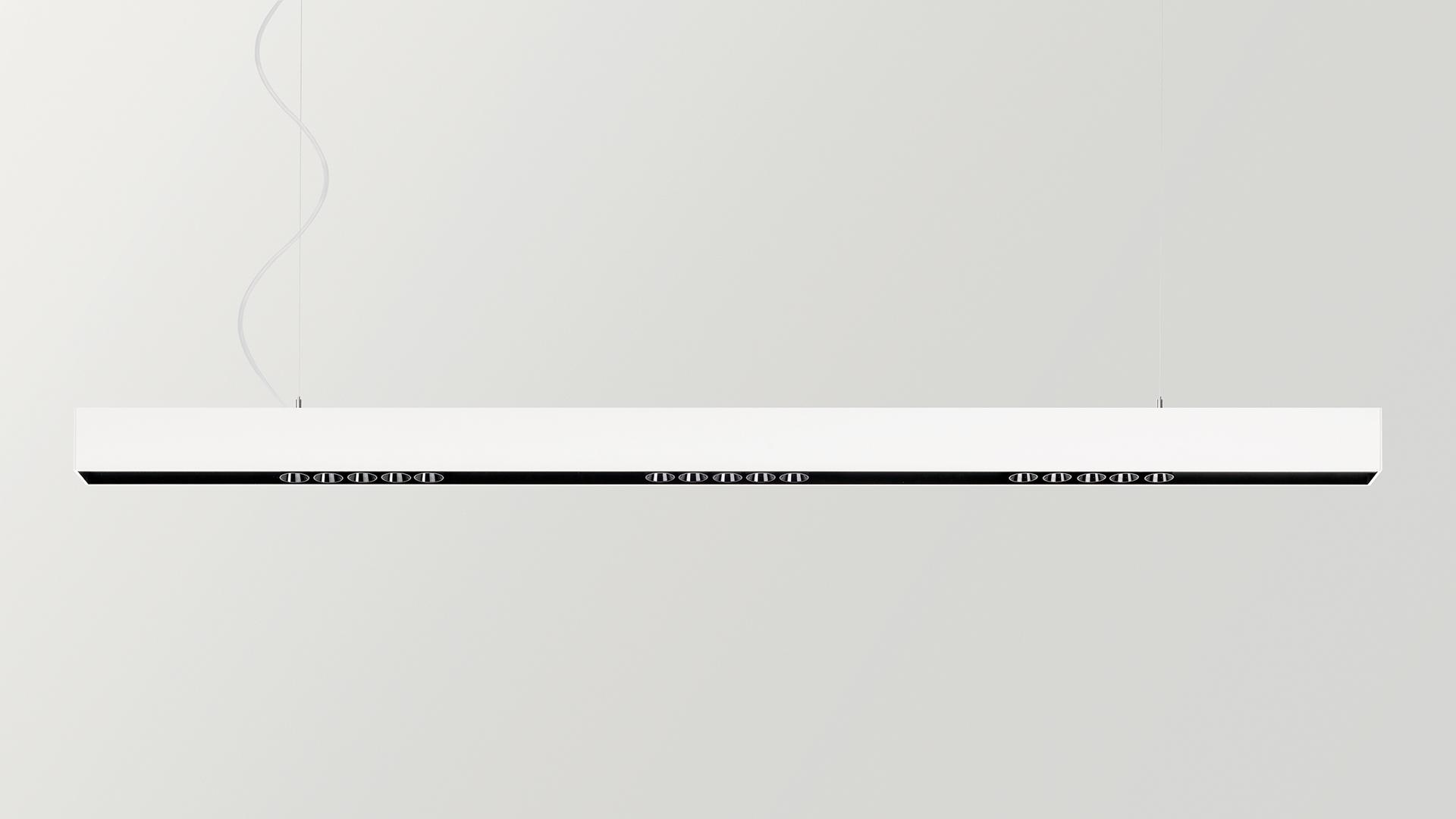 Contemporary style LED direct light aluminium pendant lamp | Black Foster Suspension 1600 by Arkoslight