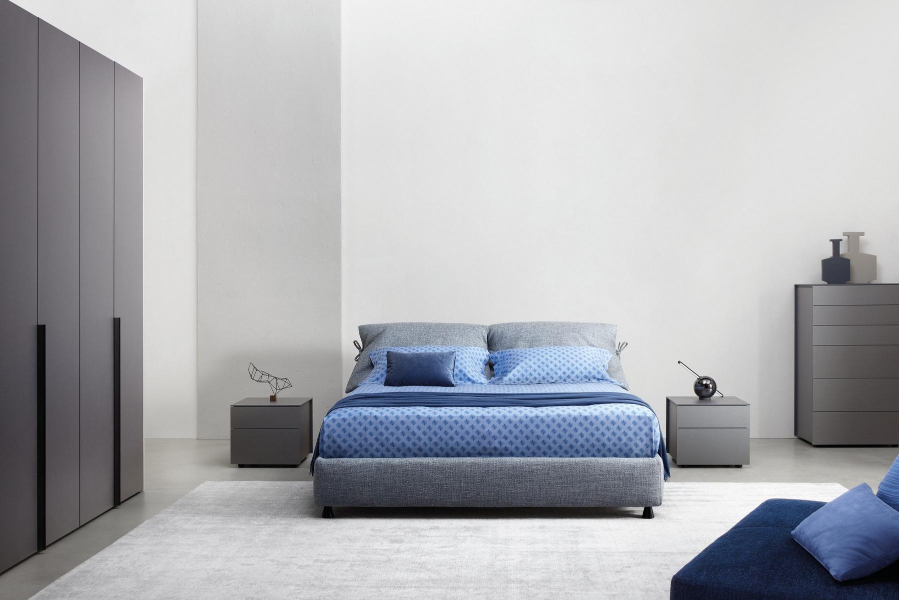 Double bed with removable cover | Nathalie by Flou