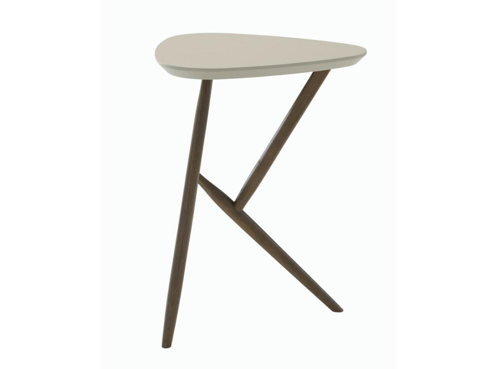 Triangular wooden high side table | Kiji by Ligne Roset