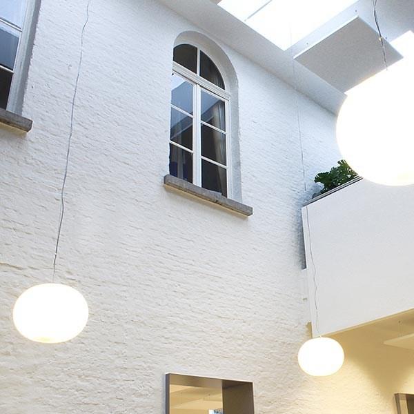 Opal glass pendant lamp | Glo-ball S by Flos