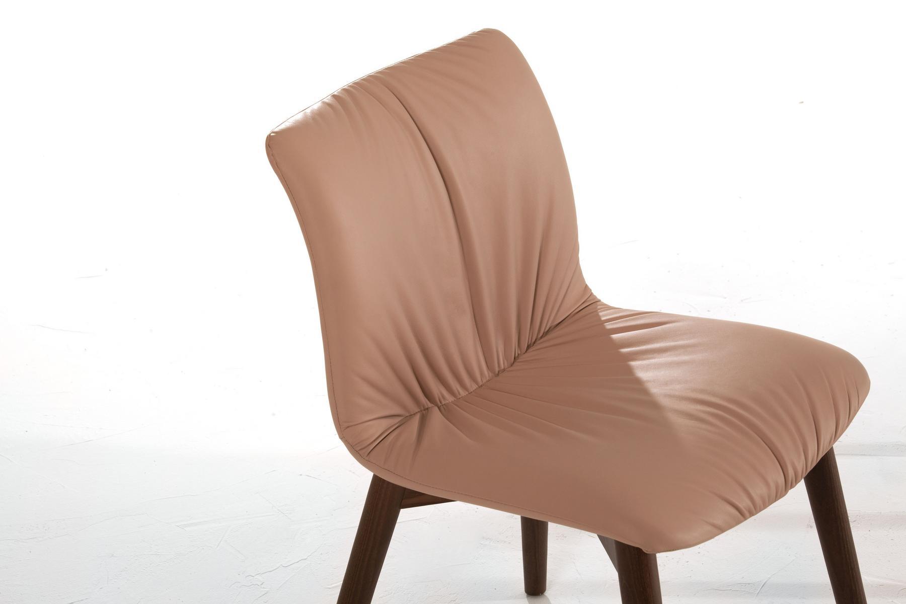 Upholstered leather chair | Felix by Tonin Casa