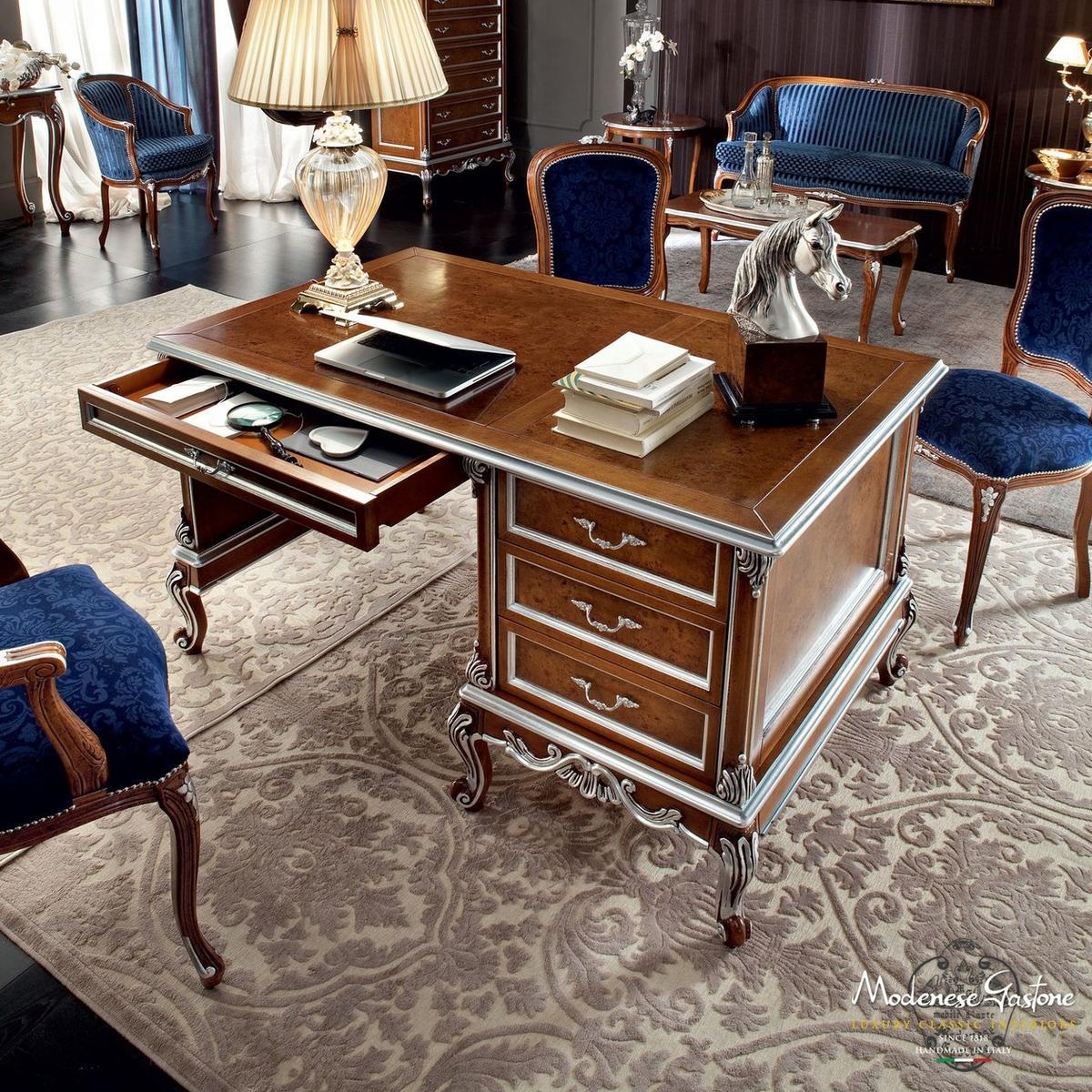 Rectangular solid wood office desk with drawers | 12304 by Modenese Gastone