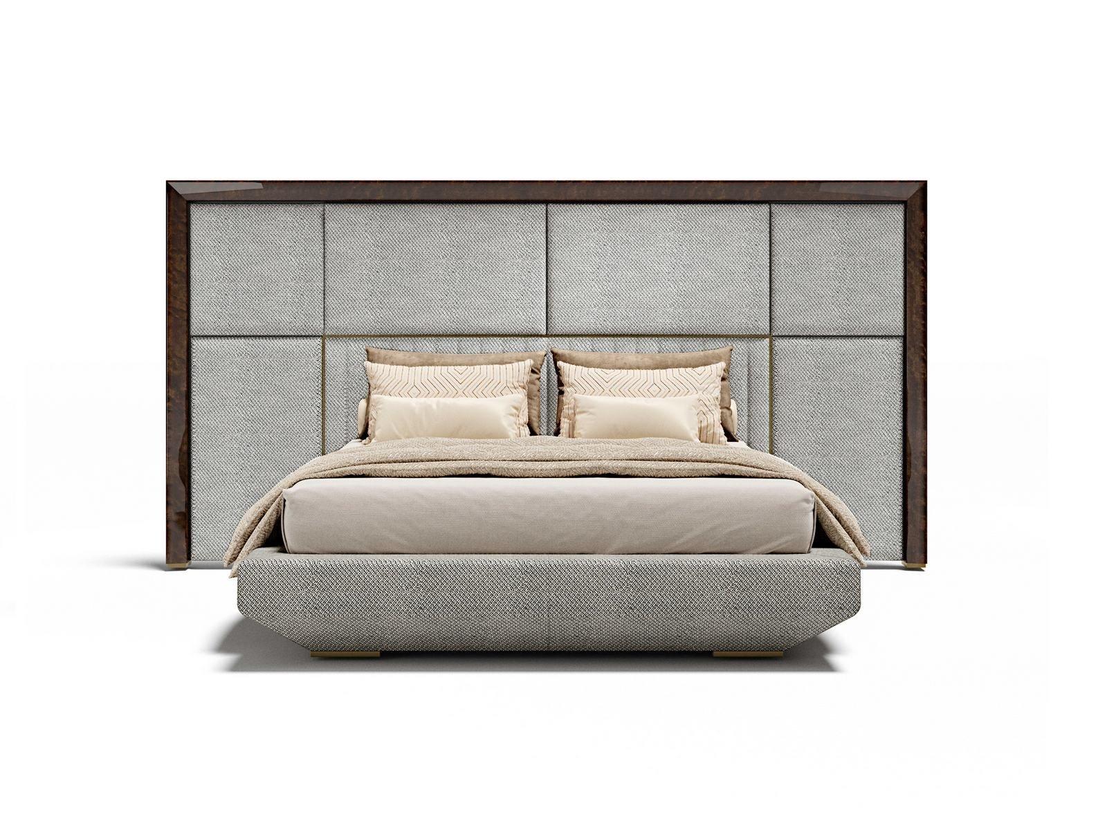 Leather king size bed with high headboard | Kimera by Capital Collection