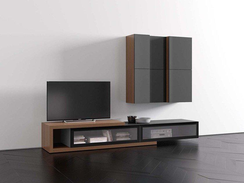 Sectional modular storage wall | Spazio S411 by Pianca
