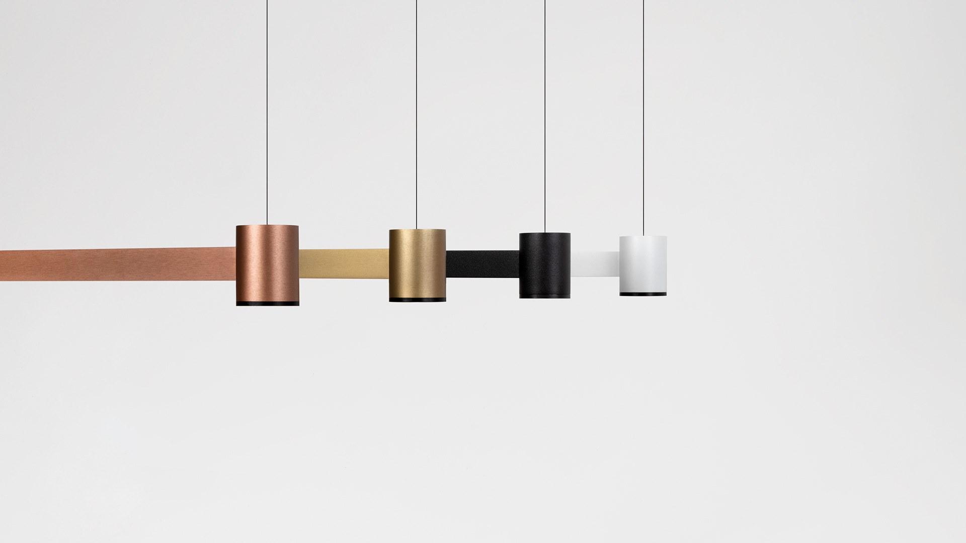 LED direct-indirect light brass pendant lamp |  by Arkoslight