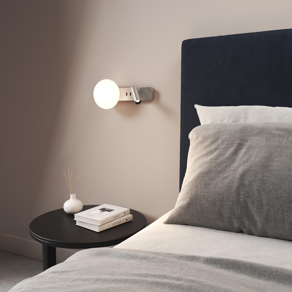 LED aluminium reading lamp with fixed arm | Zeppo Reader by Astro lighting
