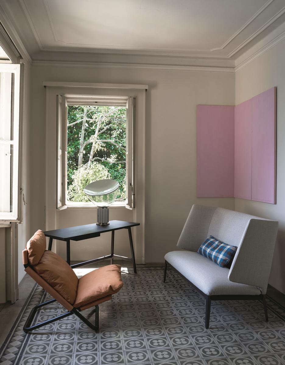Leather armchair | Cross High by Arflex