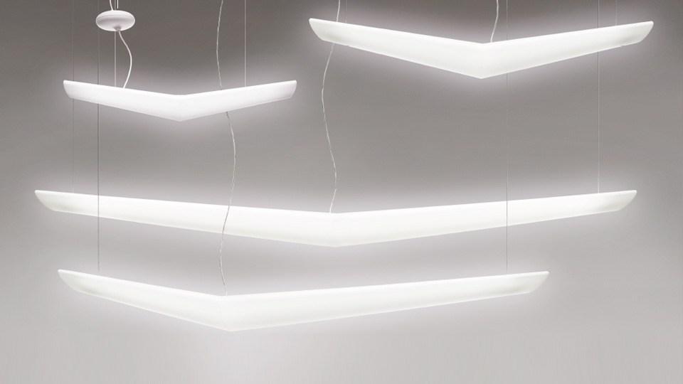 Direct light fluorescent pendant lamp | Mouette Symmetric by Artemide