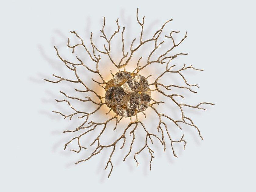 Handmade bronze wall lamp | Coral Ap1488 by Serip