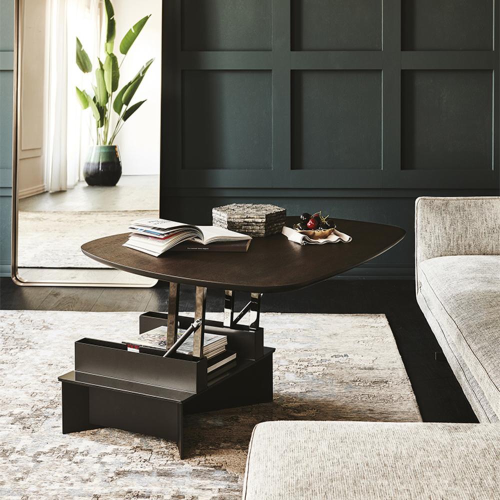 Oval wood coffee table with drawers | Orlando by Cattelan Italia