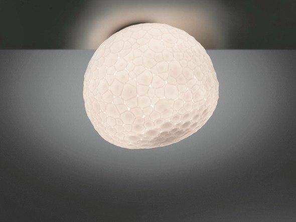 Halogen blown glass ceiling lamp | Meteorite by Artemide