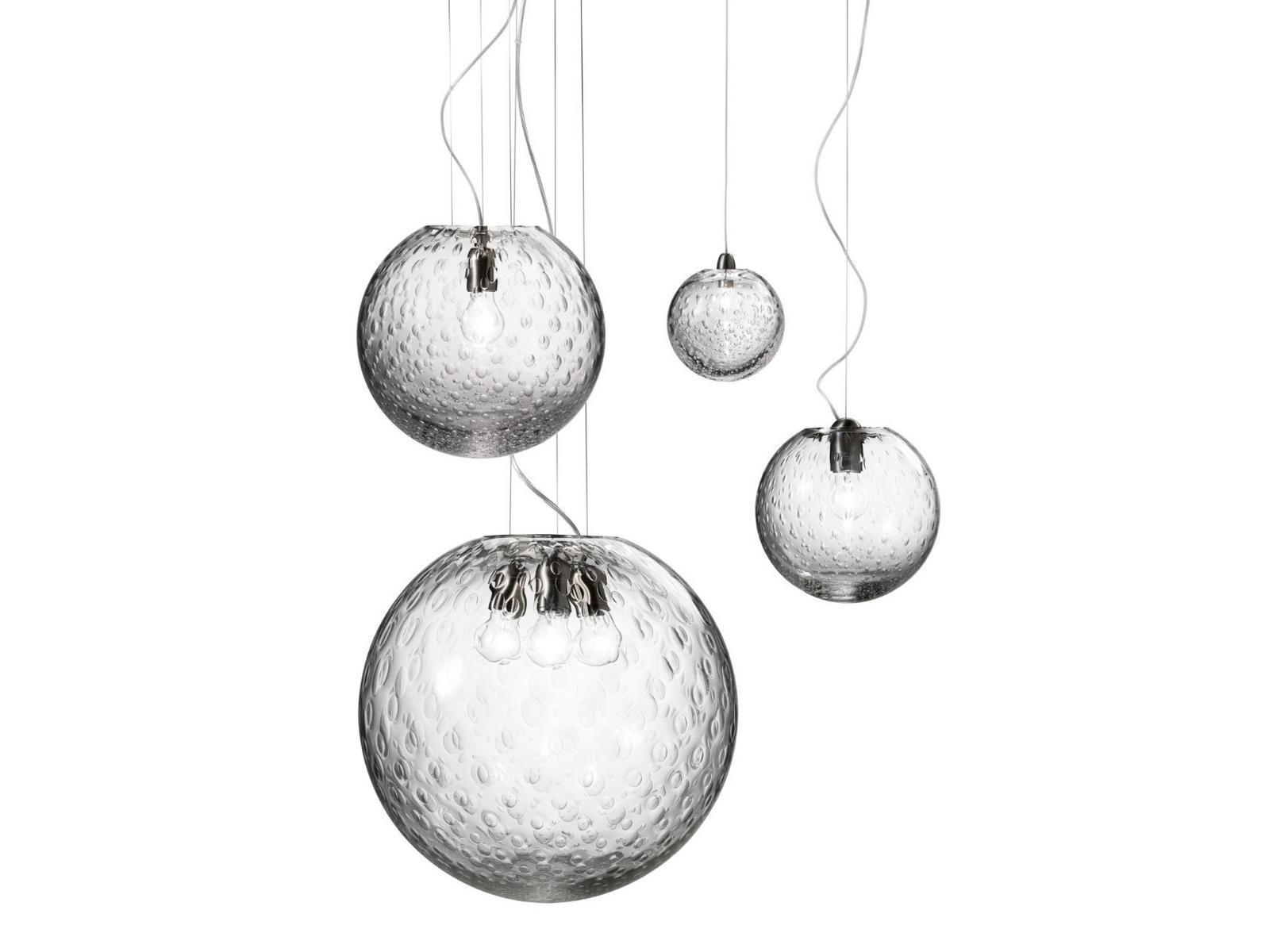 Glass pendant lamp | Bolle Sp 35/45 by Vistosi