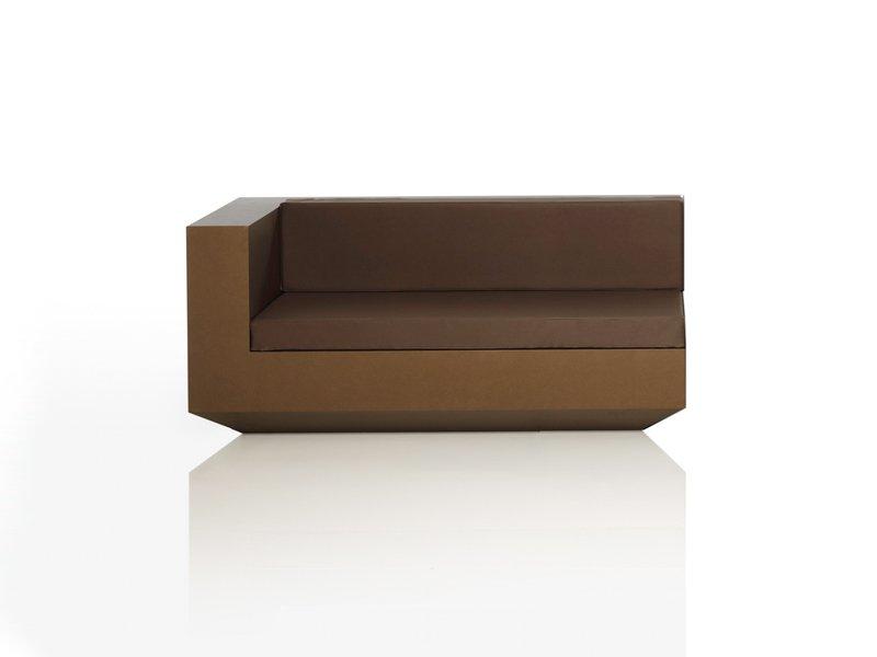 Corner polyethylene garden sofa | Vela L by Vondom