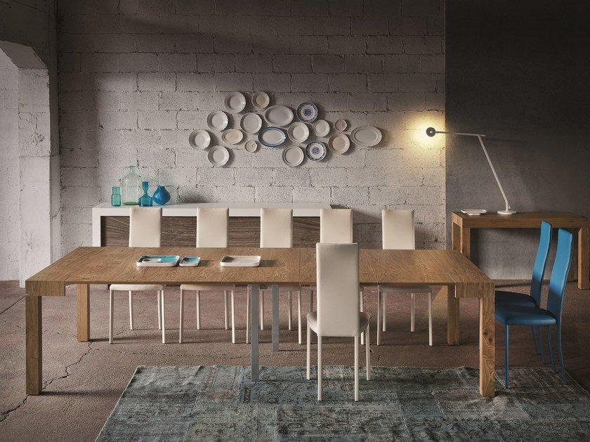 Extending rectangular console table | Pqr Twood by Riflessi