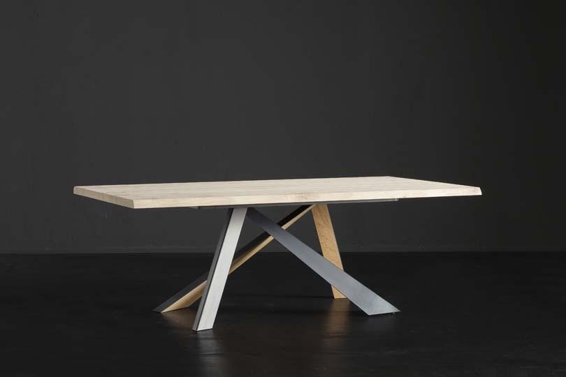 Rectangular oak table | Toronto + Metal/legno by Altacorte