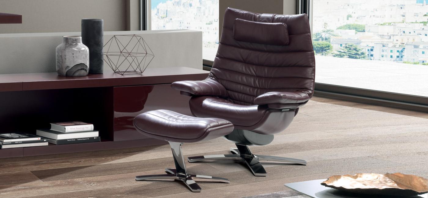 Recliner leather armchair | Re-vive Lounge by Natuzzi Italia
