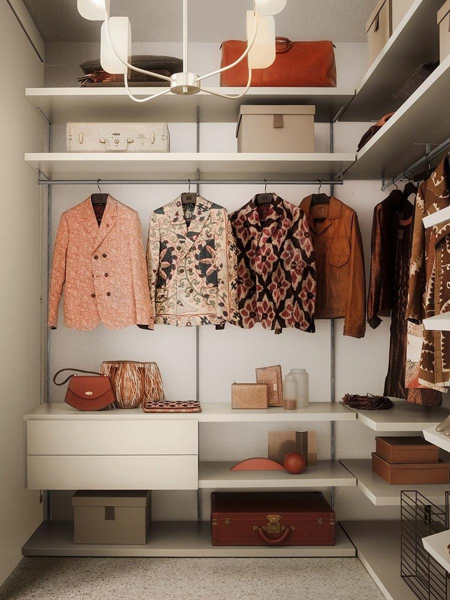 Sectional wooden walk-in wardrobe | Anteprima by Pianca