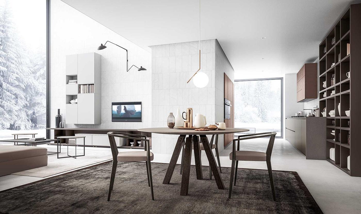 Uv lacquered kitchen without handles ALF Valdesign Logica L90