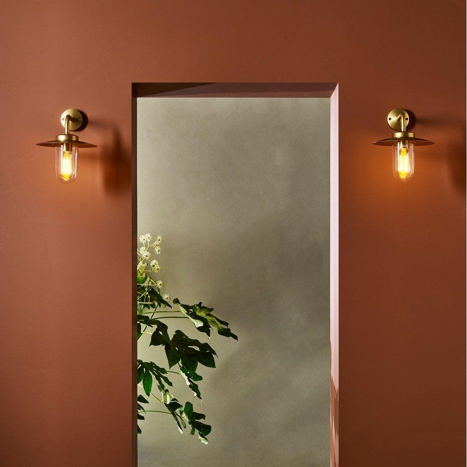 LED wall light in brass and glass | Portree by Astro lighting