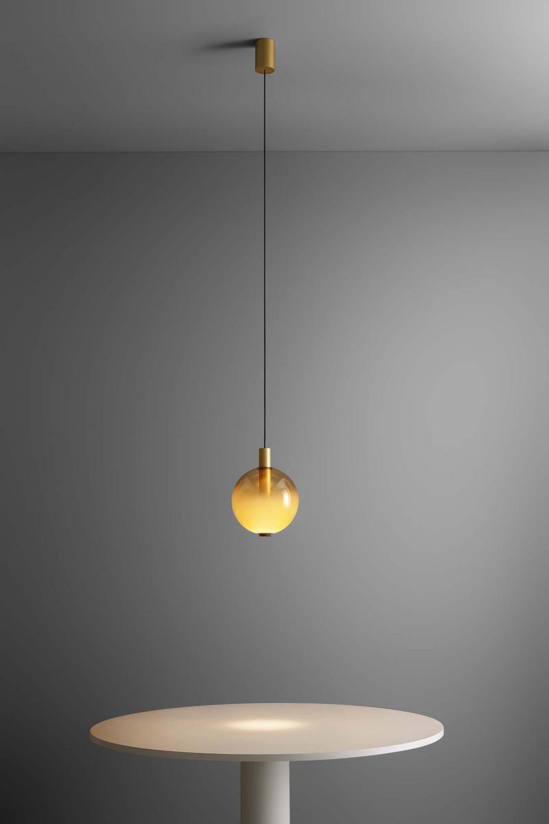 LED blown glass pendant lamp | Beam Stick Nuance by Olev