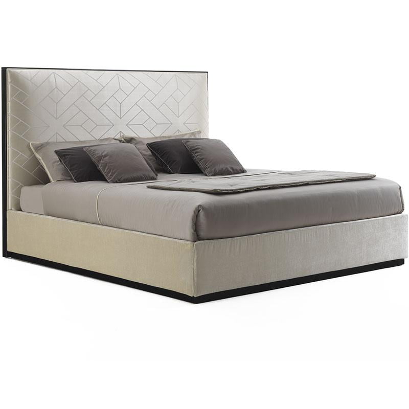 Fabric bed with upholstered headboard | Elliot by Galimberti Nino