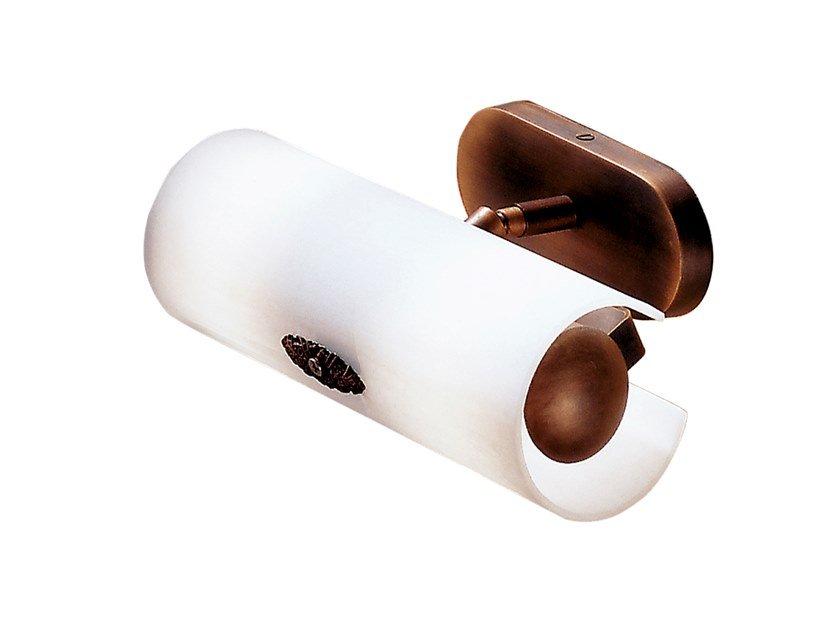 Rust wall light with white glass | Brian 4005/a2 by Possoni Illuminazione