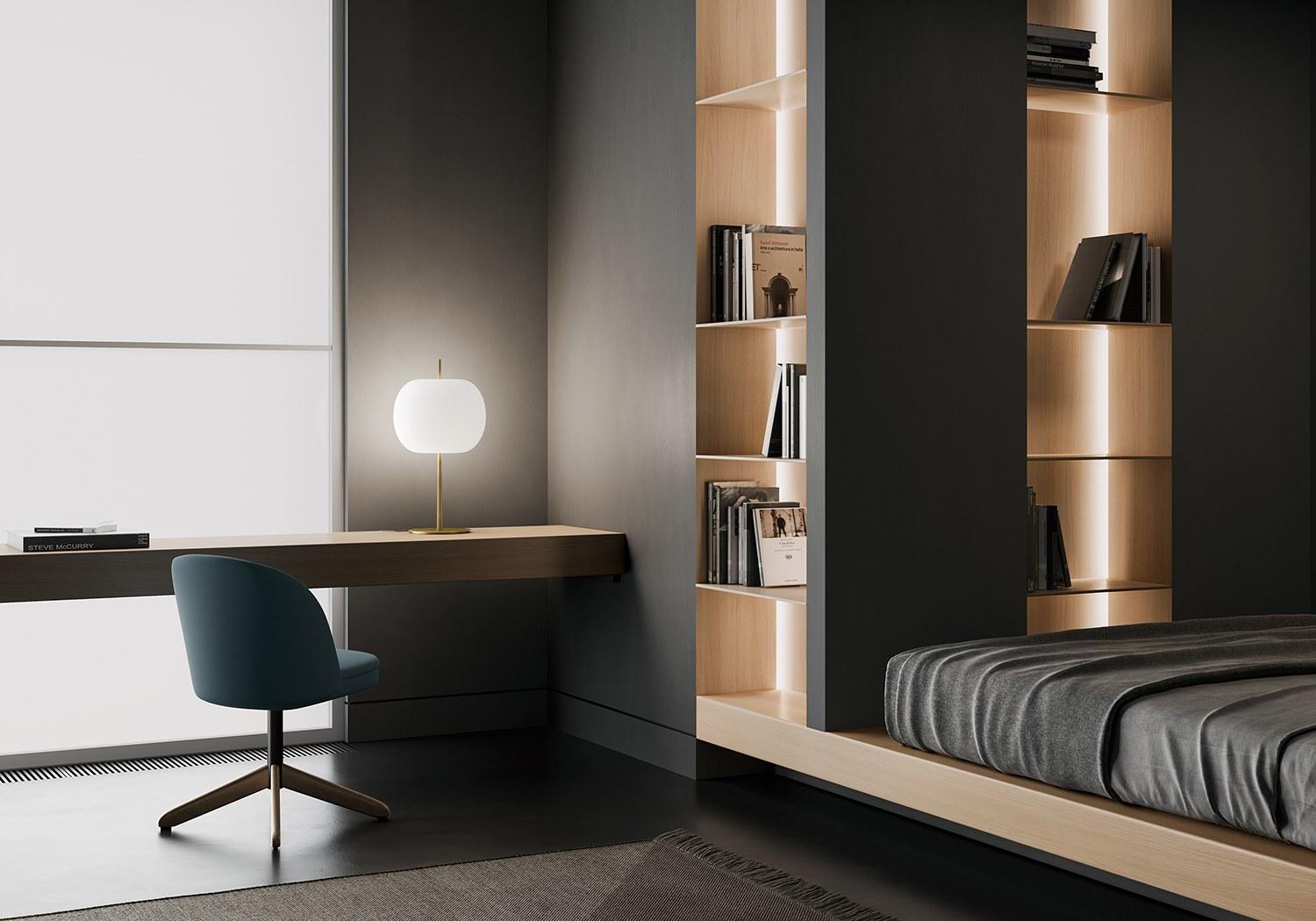 Opal glass table lamp | Kushi Xl by Kundalini