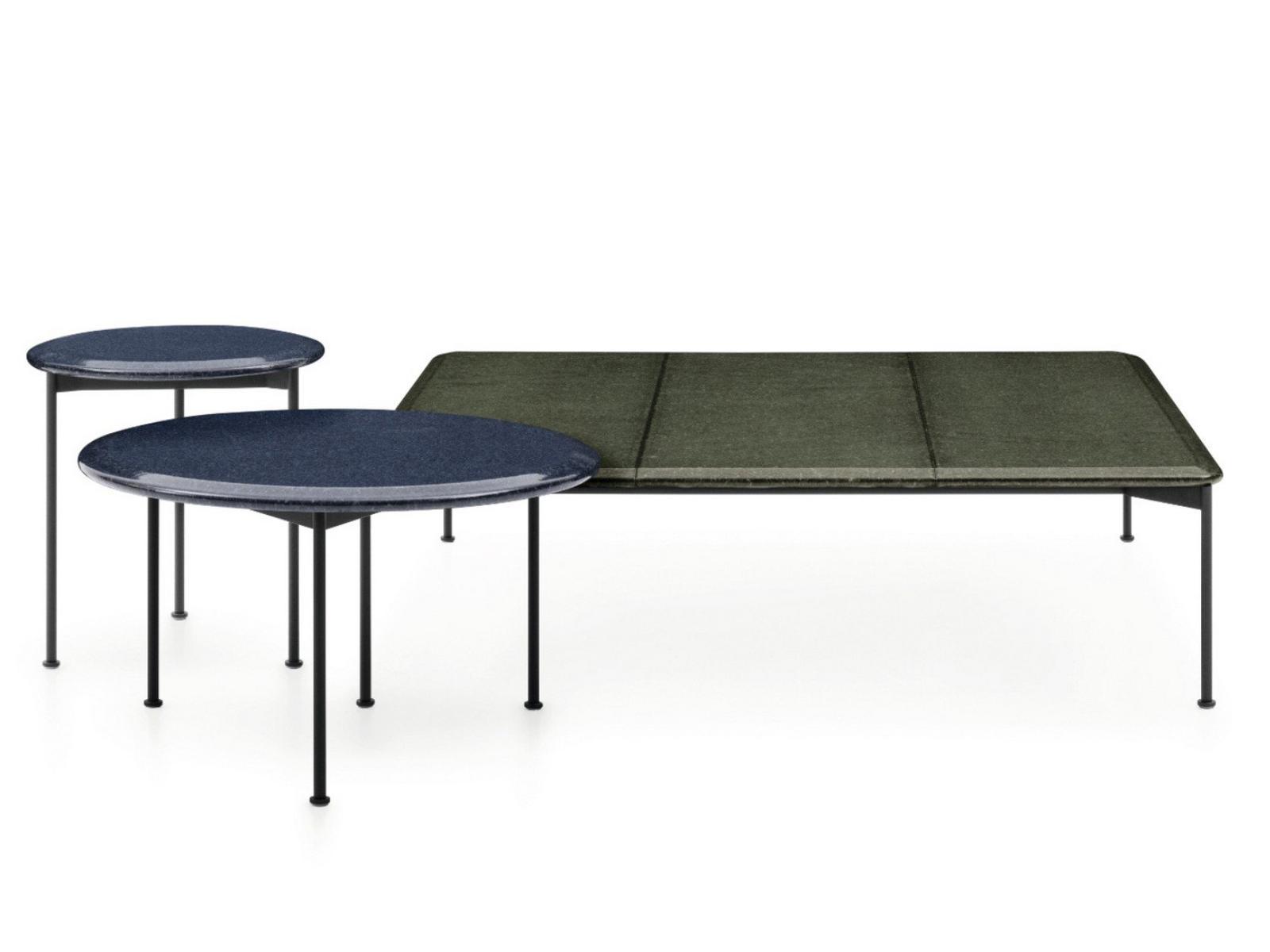 Garden side table with lava stone top | Borea by B&B Italia