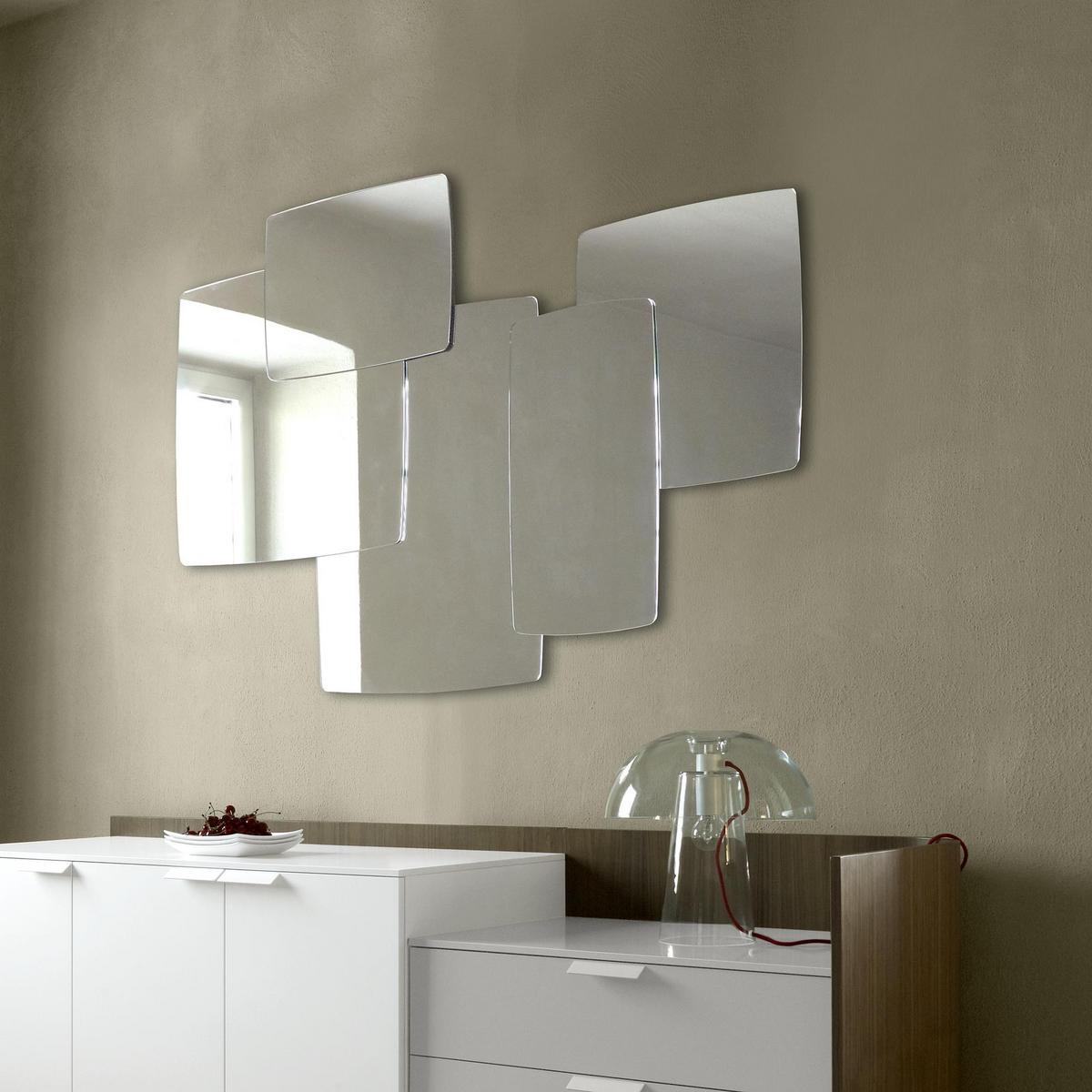 Wall-mounted hall mirror | Biscuit by Ligne Roset