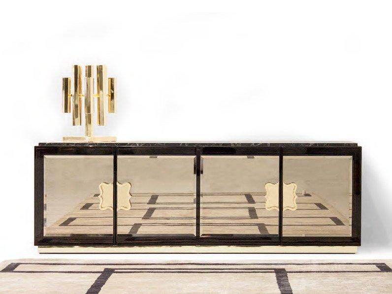 Mirrored glass TV cabinet / sideboard | Royal by Formitalia