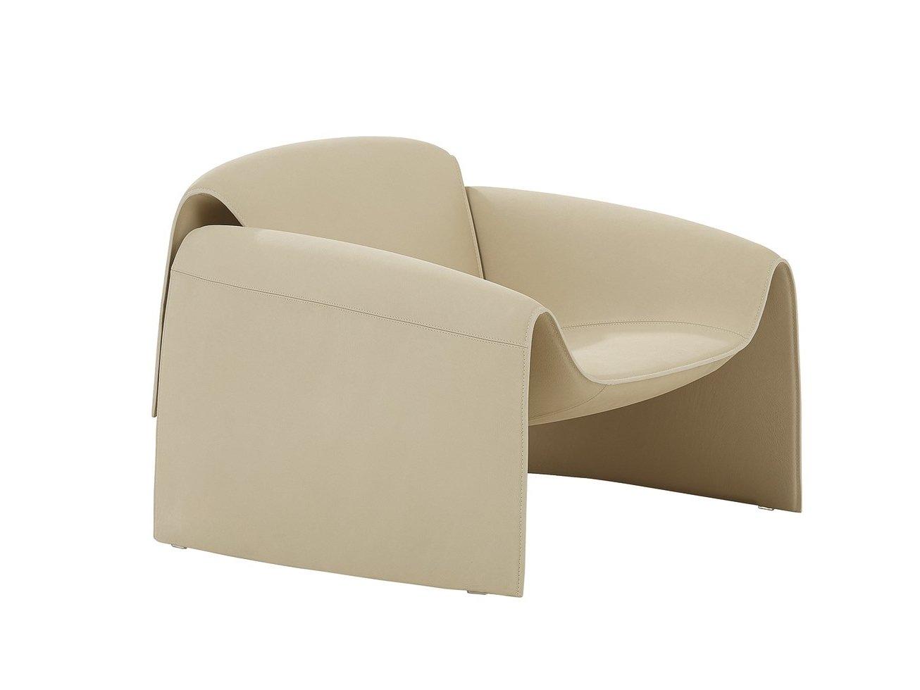Leather armchair with armrests | Le Club by Poliform