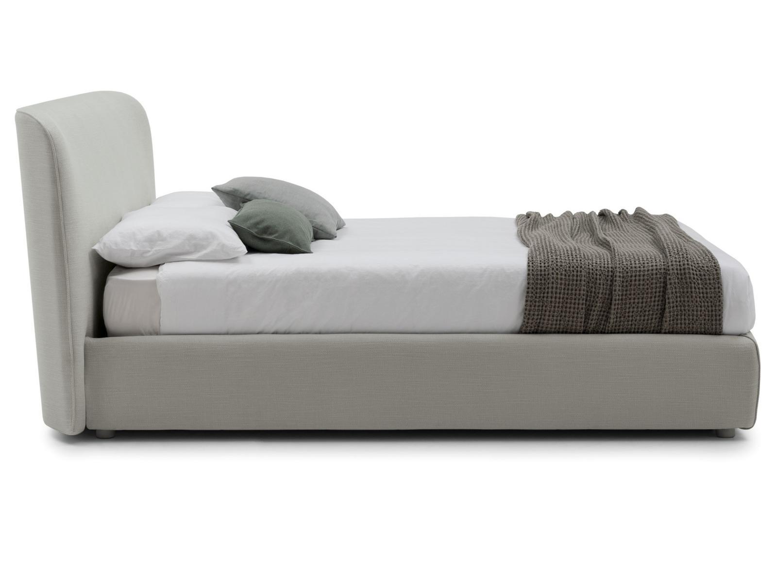 Upholstered storage bed | Karol by Bolzan letti