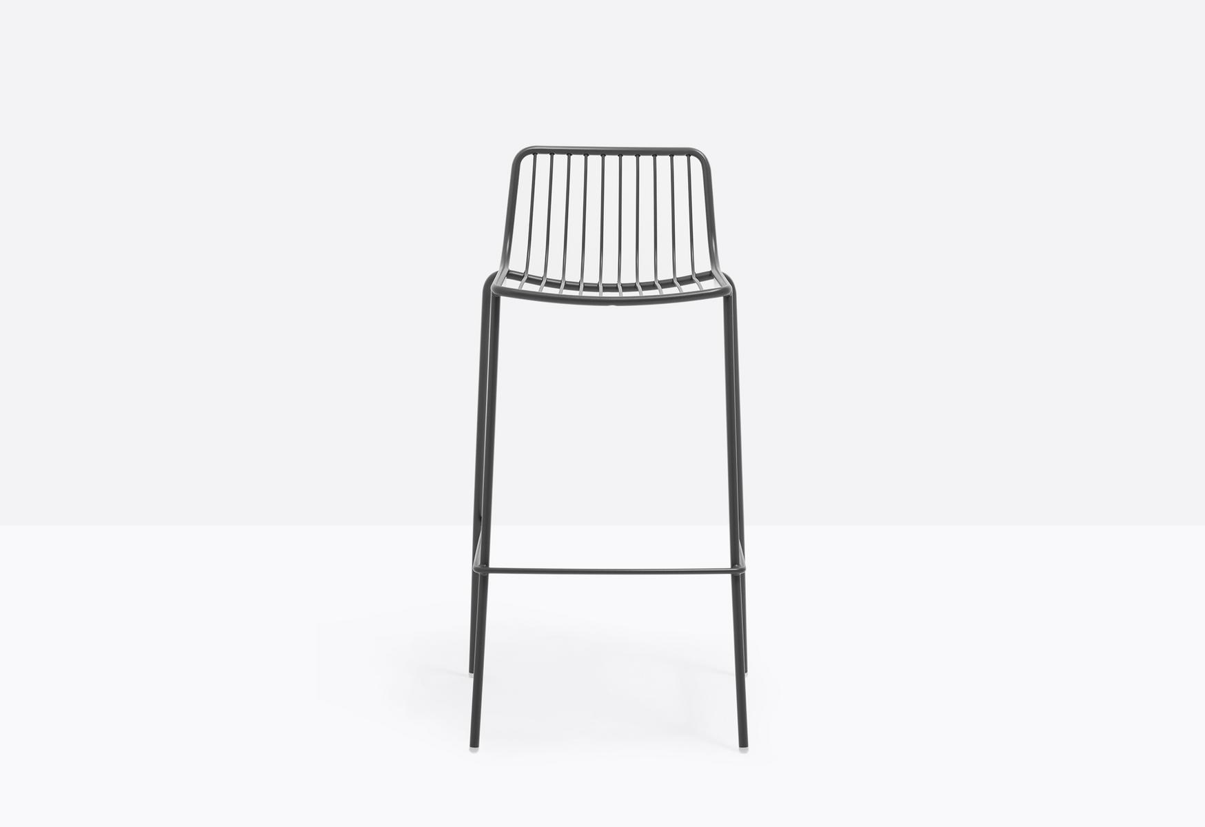 High metal stool with back | Nolita 3658 by Pedrali
