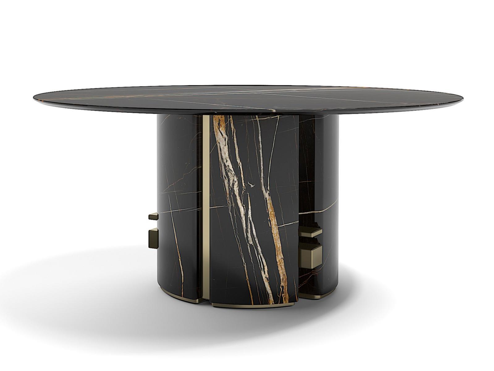 Round marble dining table | Ercole by Capital Collection