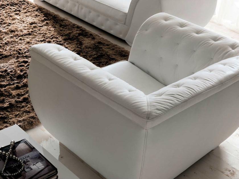 Leather armchair with armrests | Lapo-quilt by Corte Zari