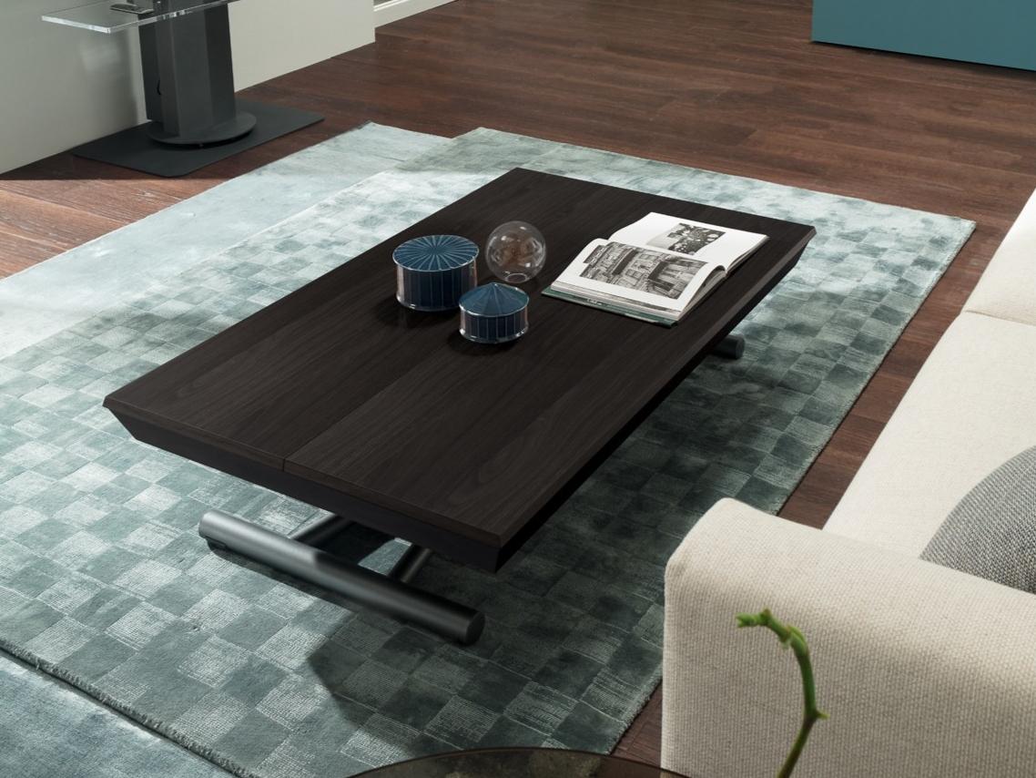 Height-adjustable extending wooden coffee table | Leonardo by Ozzio Italia