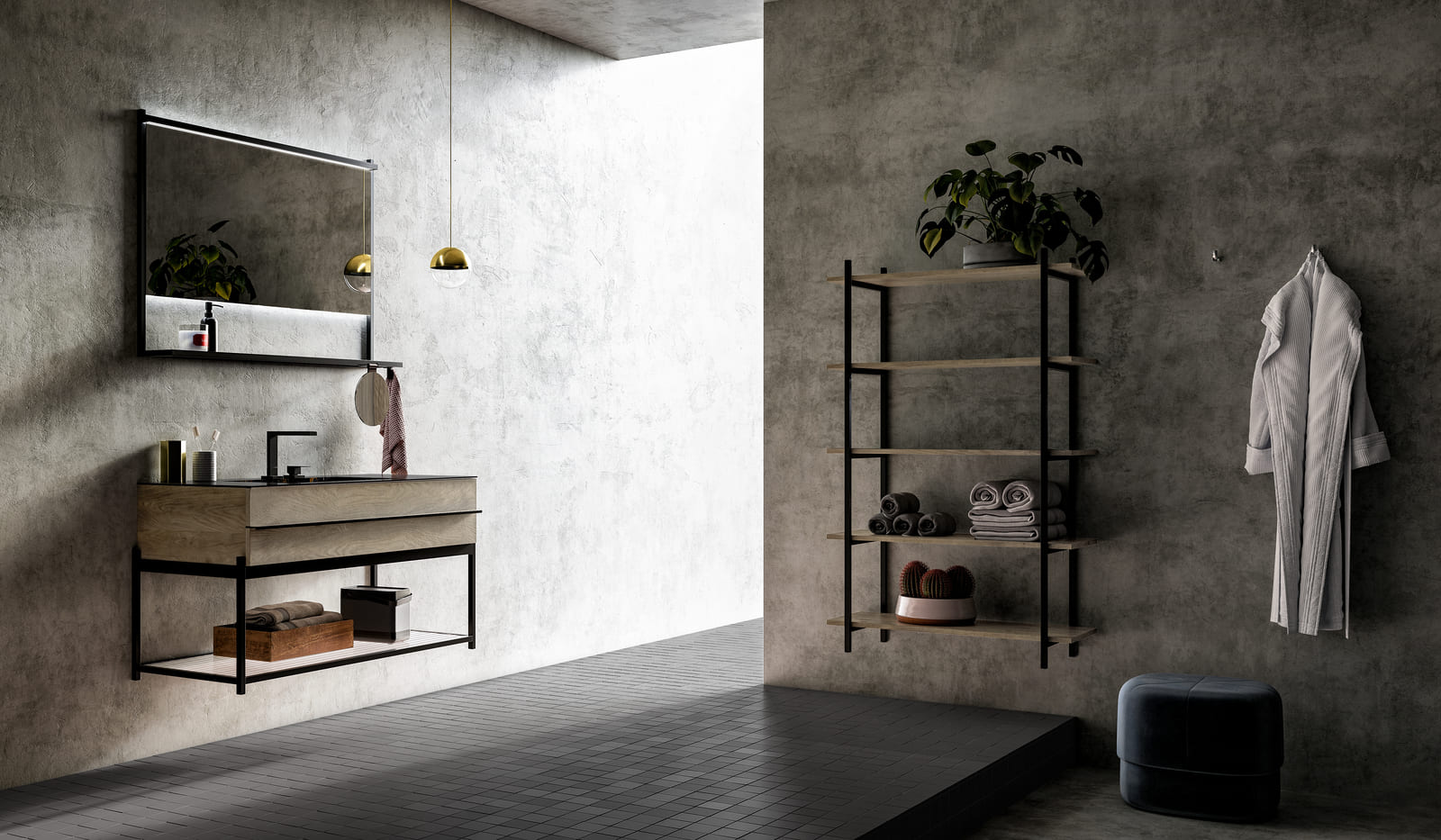 Lacquered bathroom | Sidero by Birex