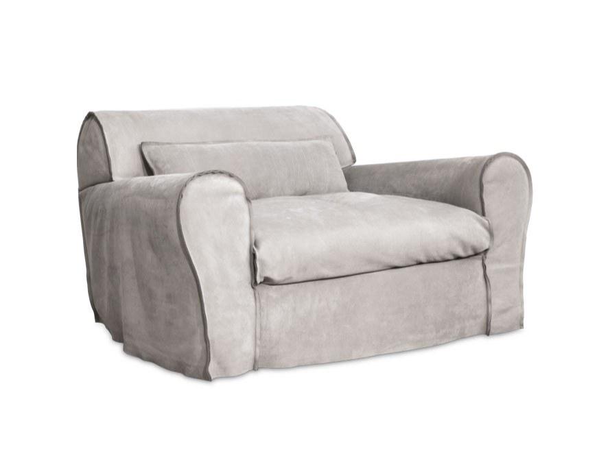 Leather armchair with armrests | Housse Extra by Baxter