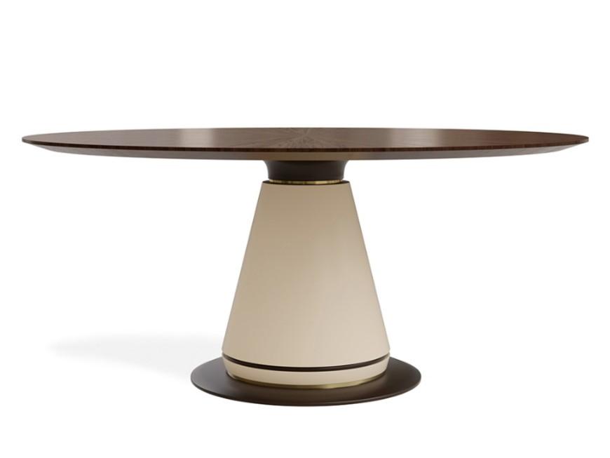 Round walnut table | Pr.410 by Stella del Mobile