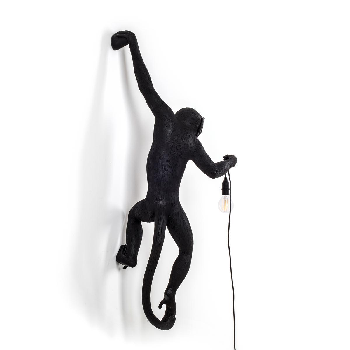 LED resin wall lamp | The Monkey Lamp Black Hanging by Seletti