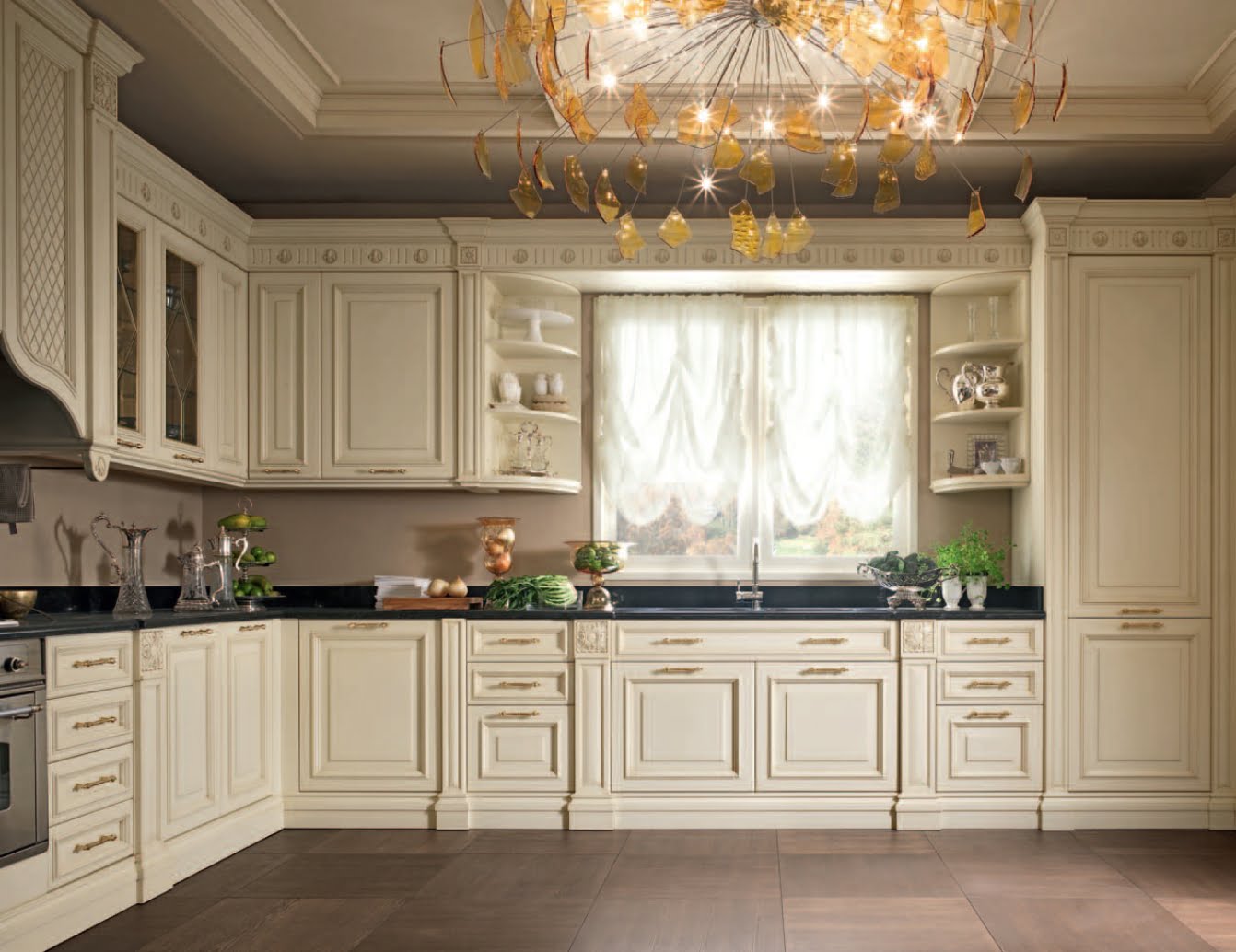 Wood kitchen with handles FM bottega d'Arte Firenze