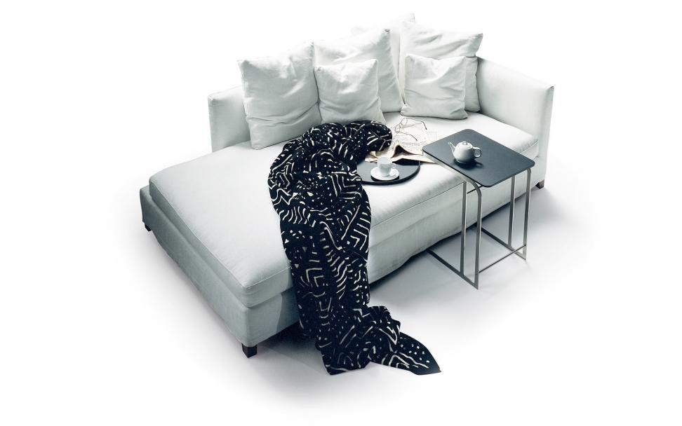 Fabric day bed with removable cover | Victor by Flexform