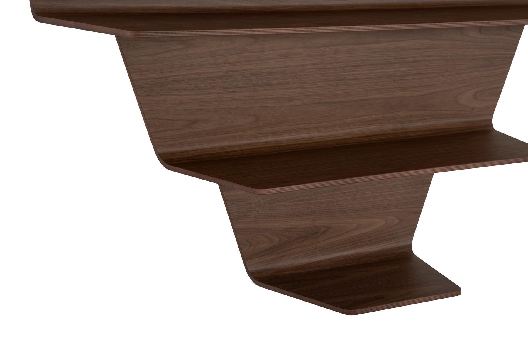 Open wall-mounted walnut bookcase | Master by Tonin Casa