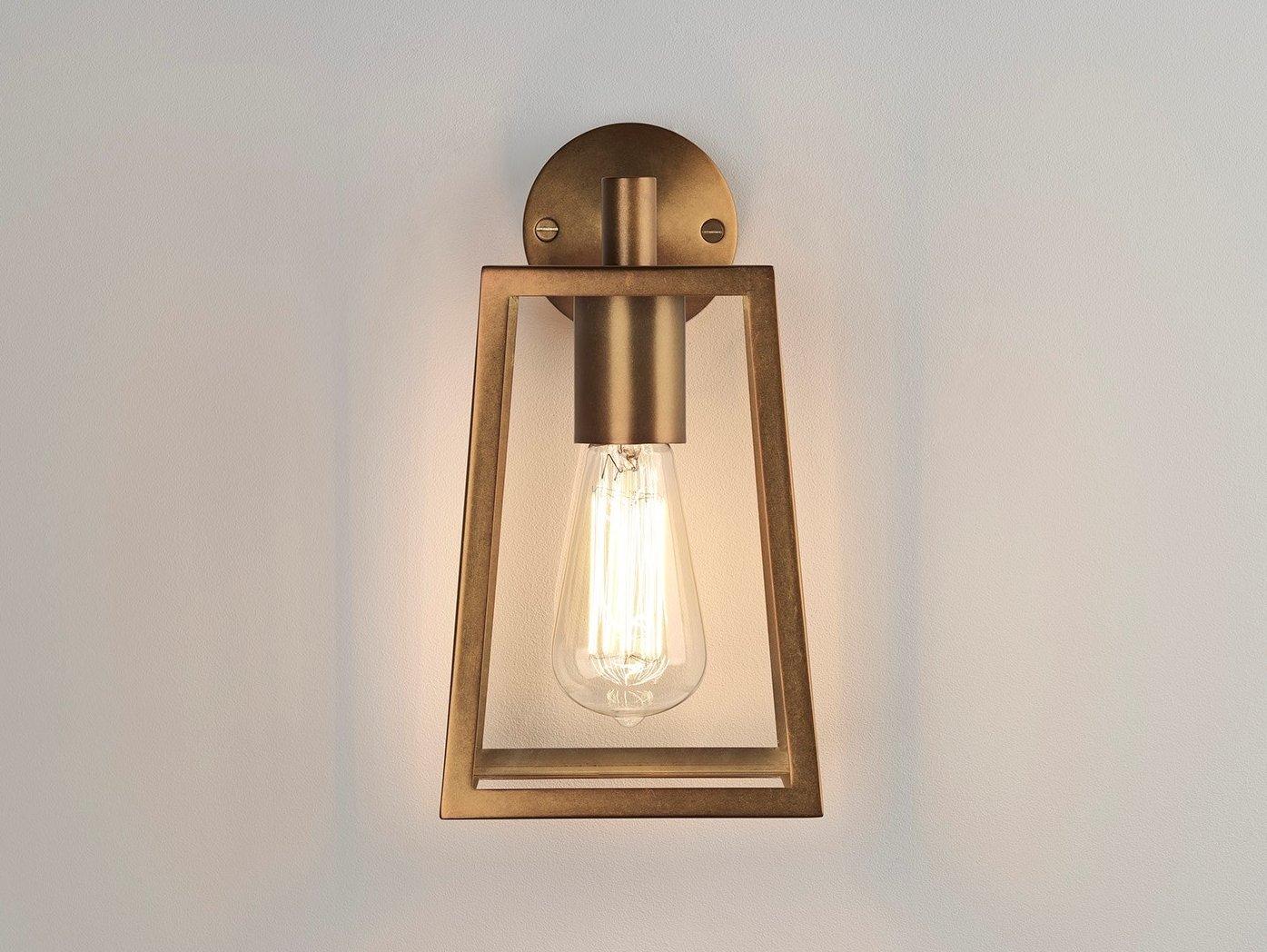 Glass and steel outdoor wall lamp | Calvi by Astro lighting