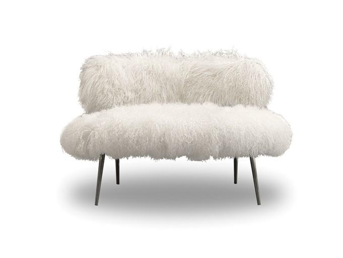 Upholstered fur armchair | Nepal Mama by Baxter