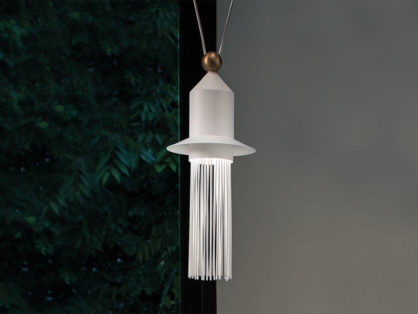 LED painted metal pendant lamp | Nappe N2 by Masiero