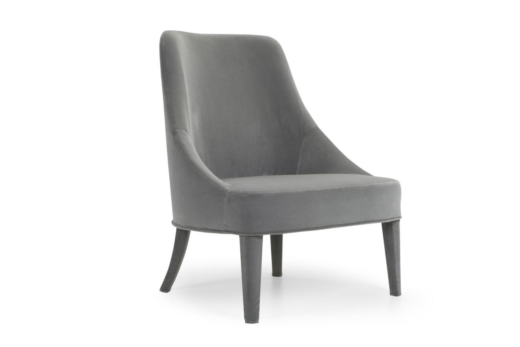 Upholstered fabric easy chair with removable cover | Blath by Domingo salotti