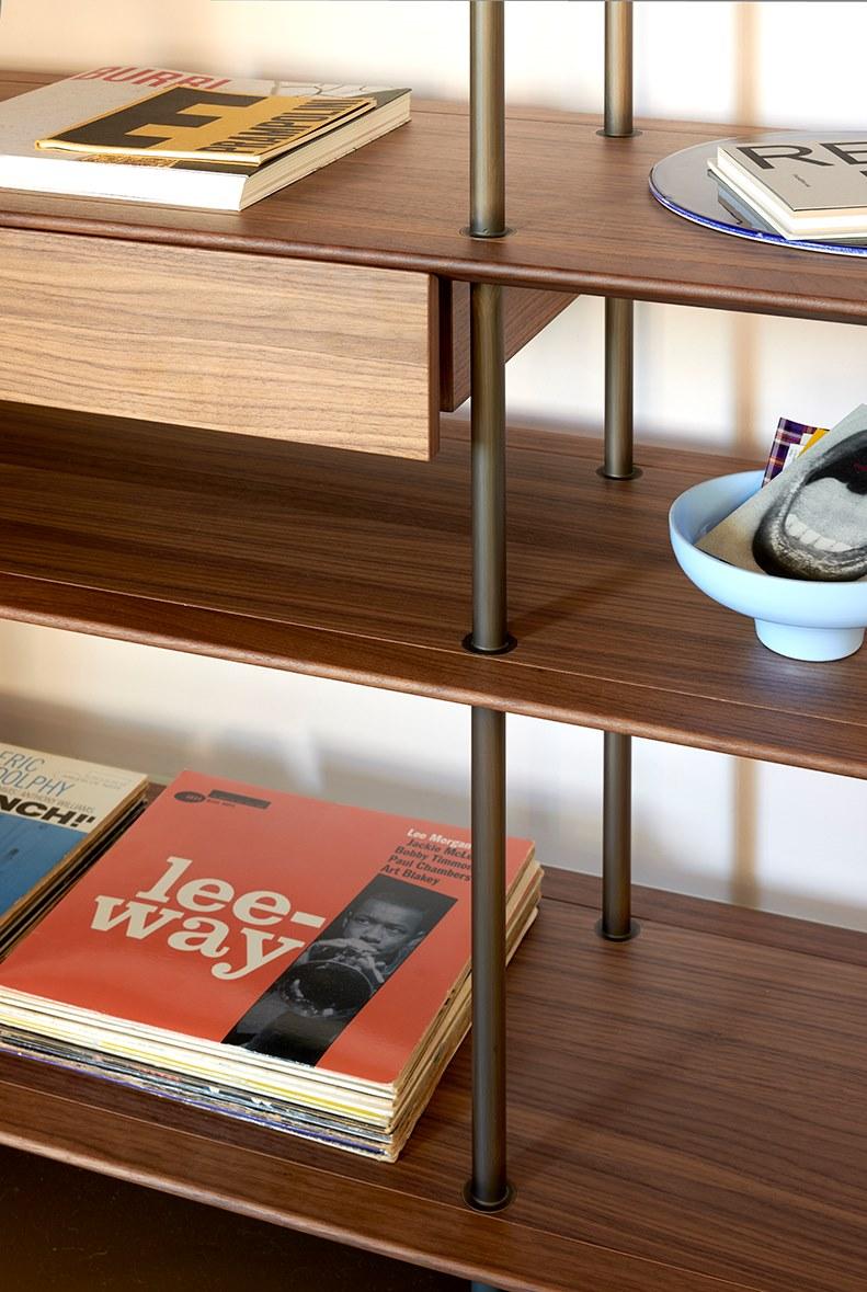 Open freestanding wooden shelving unit | Arial by Potocco