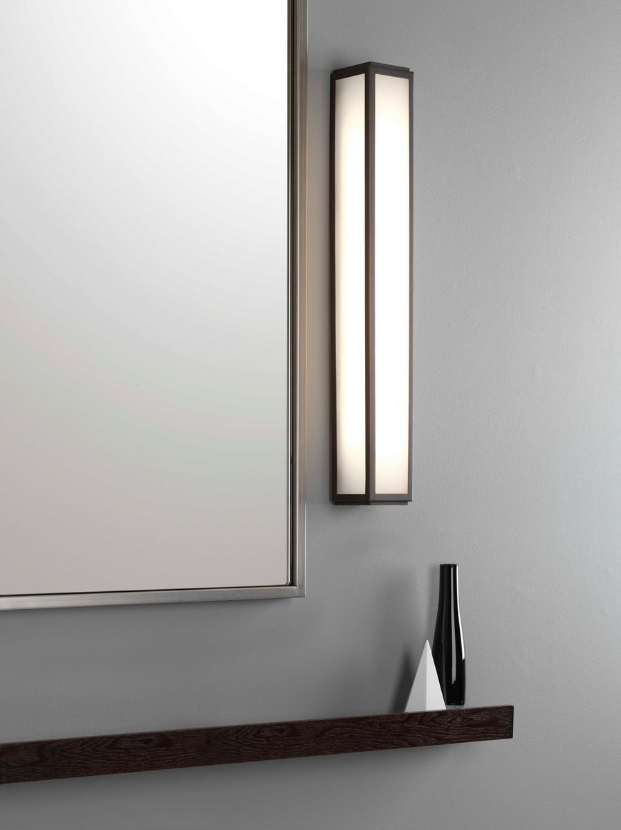 LED glass and steel wall lamp for bathroom | Mashiko by Astro lighting