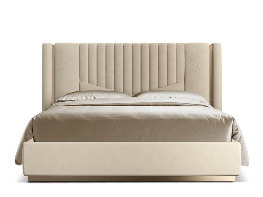 Double bed with upholstered headboard | Prisma by Grilli